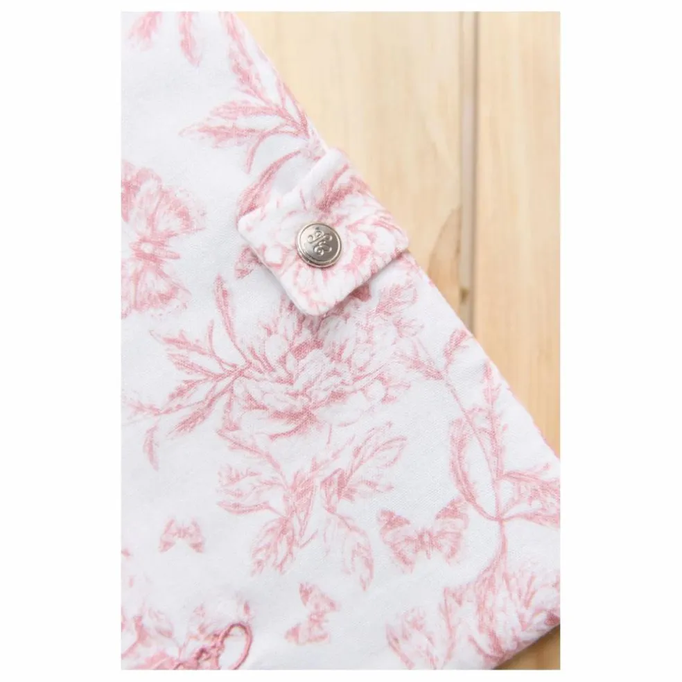 Protège carnet de santé Toile de Jouy | Rose pêche