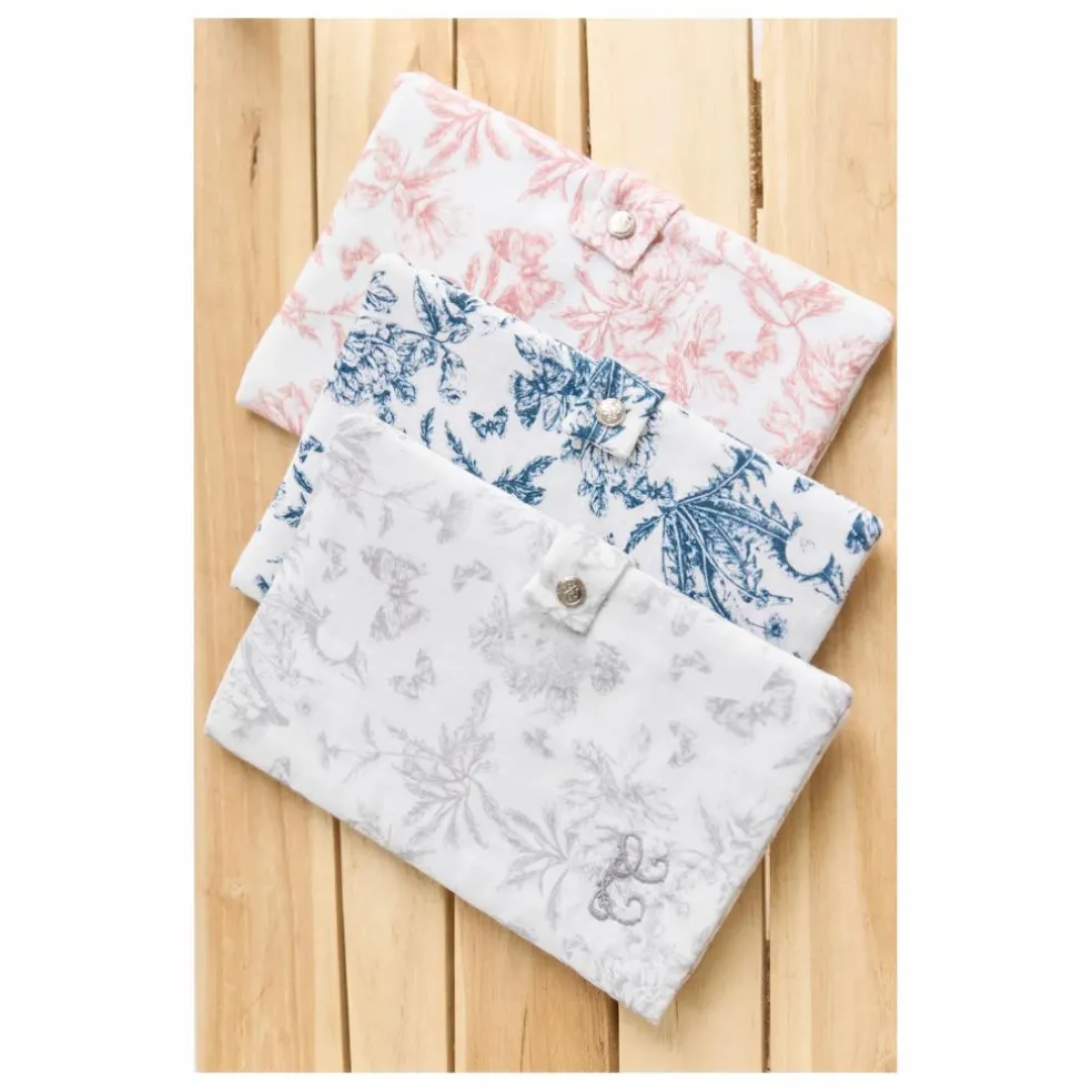 Protège carnet de santé Toile de Jouy | Rose pêche
