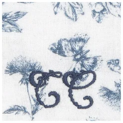 Protège carnet de santé Toile de Jouy | Bleu marine