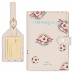 Protège passeport et étiquette bagage Kick It | Beige