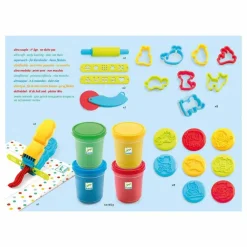 Pâte à modeler 4 pots et 21 outils
