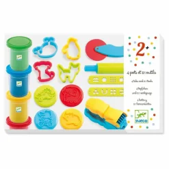 Pâte à modeler 4 pots et 21 outils