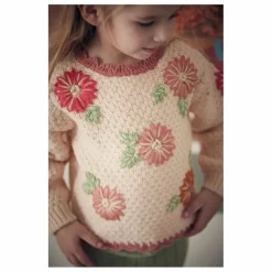 Pull Acia Fleurs Brodées Bébé | Rose poudré
