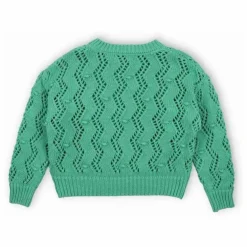 Pull Ajouré Sifnos Coton Bio | Bleu turquoise