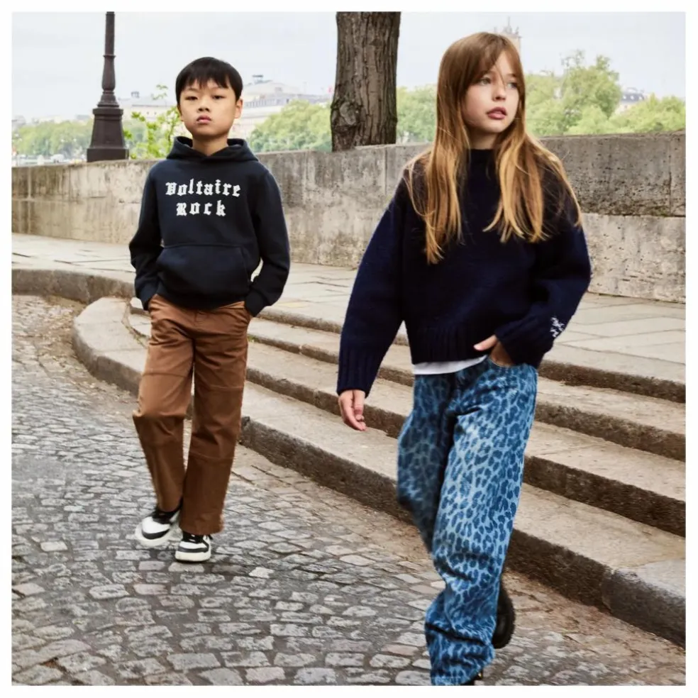 Pull Boutonné Laine | Bleu marine