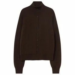 Pull Boutonné Laine Mérinos Extra Fine | Marron