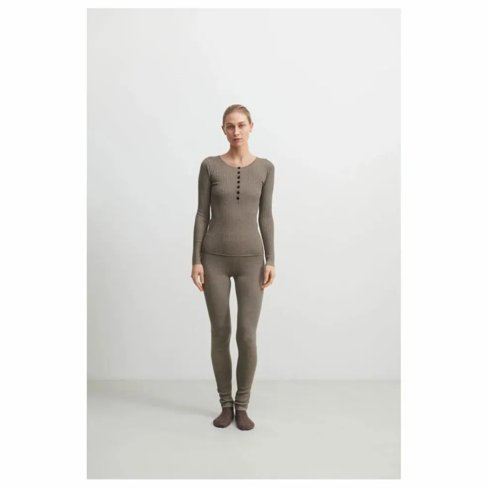 Pull Boutonné Laine Mérinos - Collection Femme | Noisette