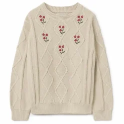 Pull Brodé Maille Mini | Beige