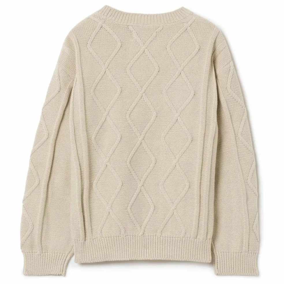 Pull Brodé Maille Mini | Beige