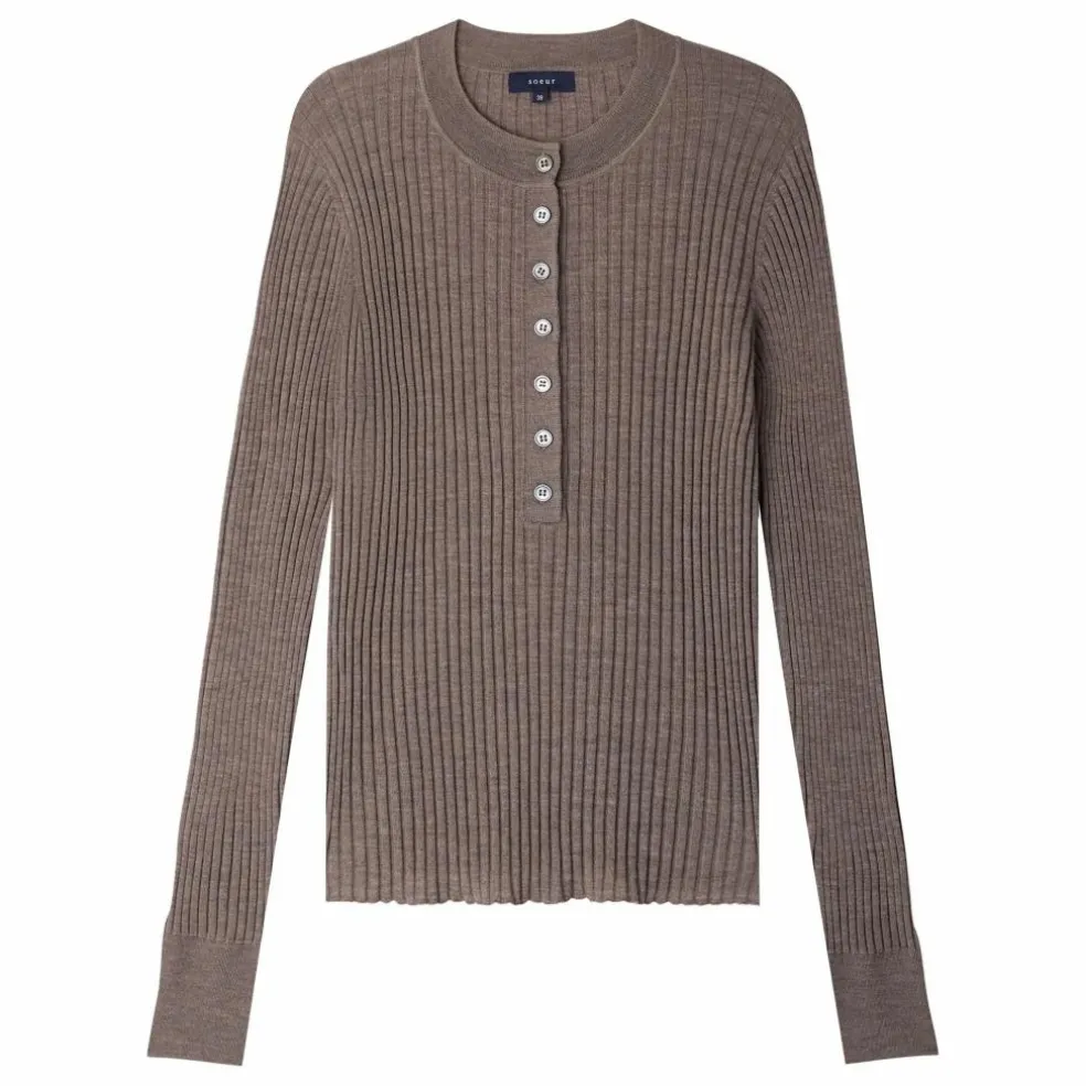 Pull Buffalo Laine Mérinos | Marron