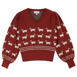 Pull Cali Chien Coton Bio | Brique
