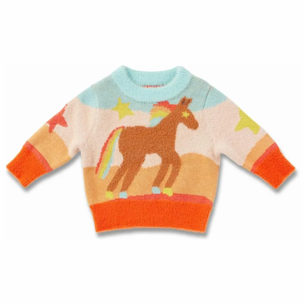 Pull Chevaux | Bleu ciel