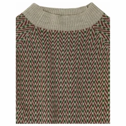 Pull Chevrons Laine de Mérinos | Beige chiné