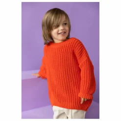 Pull Chunky Coton Bio | Orange sanguine