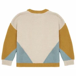 Pull Chunky Coton Bio Color Block | Beige
