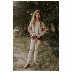 Pull Chunky Coton Bio Color Block | Marron