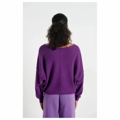 Pull Col Bateau Damsville Laine | Violet