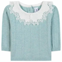 Pull Col Claudine Laine | Vert d'eau