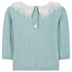 Pull Col Claudine Laine | Vert d'eau