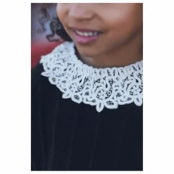 Pull Col Dentelle | Noir