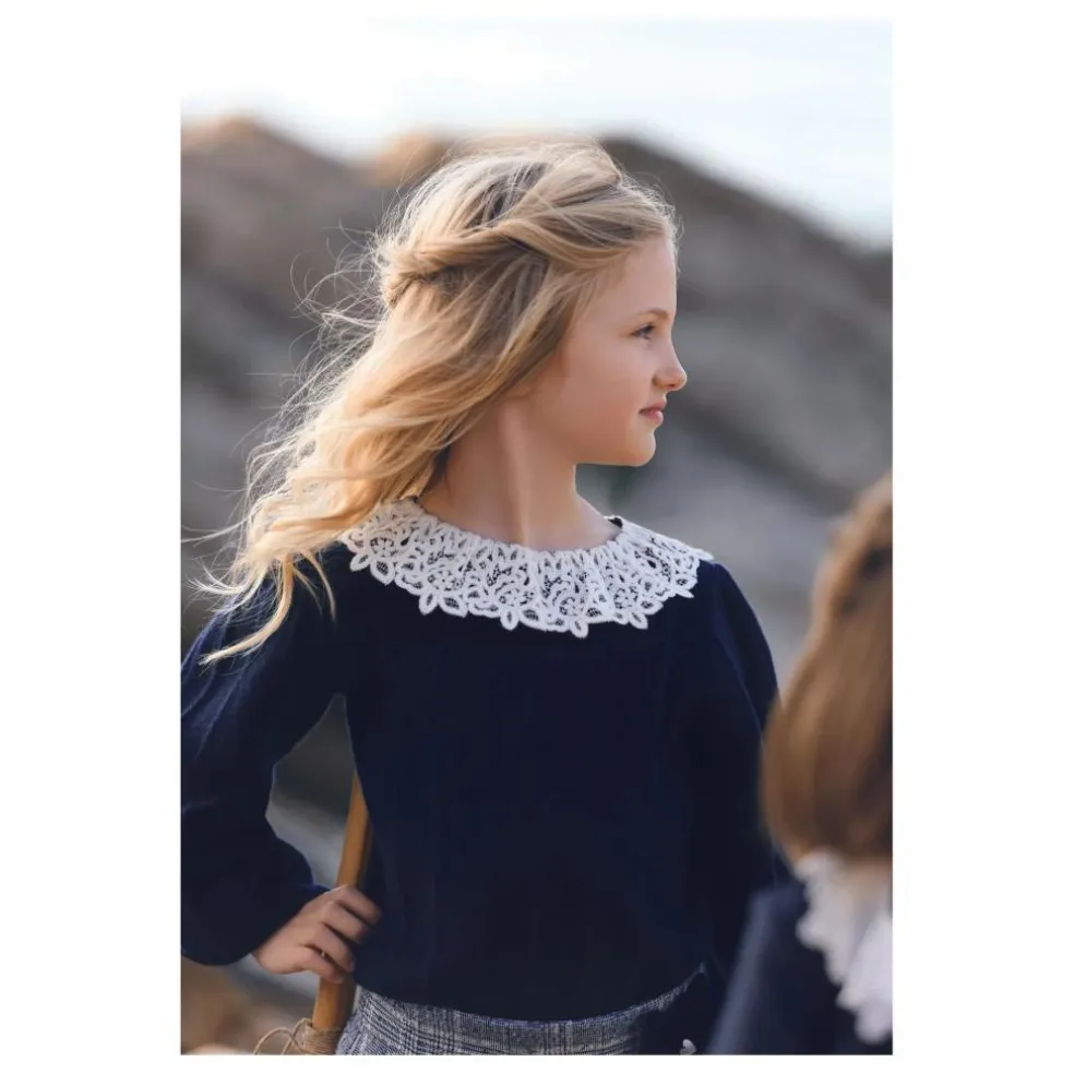 Pull Col Dentelle | Noir