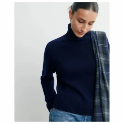 Pull Col Montant Manches Marteau Cachemire | Rouge