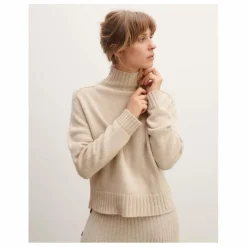 Pull Col Montant Manches Marteau Cachemire | Avoine