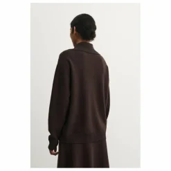 Pull Col Polo Feutre Laine Mérinos - Collection Femme | Marron