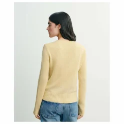 Pull Col Rond 4 Fils CachemireG58023 | Jaune pâle