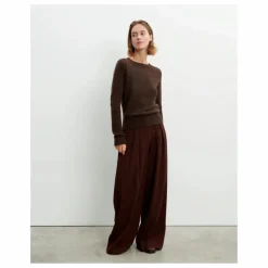Pull Col Rond 4 Fils Cachemire | Chocolat
