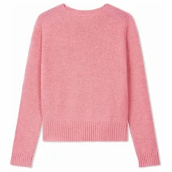 Pull Col Rond 4 Fils CachemireG58023 | Rose bonbon