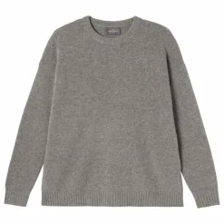 Pull Col Rond Ample Cachemire | Gris