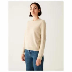 Pull Col Rond Classique Cachemire | Naturel
