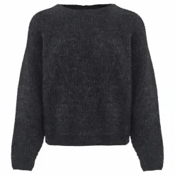 Pull Col Rond East Alpaga | Gris anthracite chiné