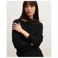 Pull Col Rond Manches Marteau Cachemire | Noir