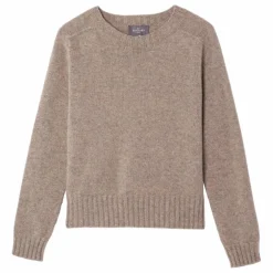Pull Col Rond Manches Marteau Cachemire | Beige