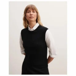 Pull Col Rond Sans Manches Cachemire | Noir