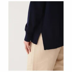 Pull Col Roulé Ample Cachemire | Bleu marine