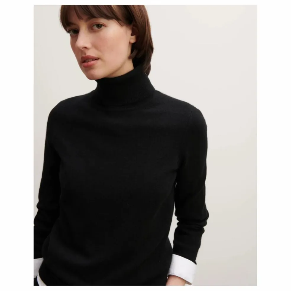 Pull Col Roulé Classique Cachemire | Gris anthracite