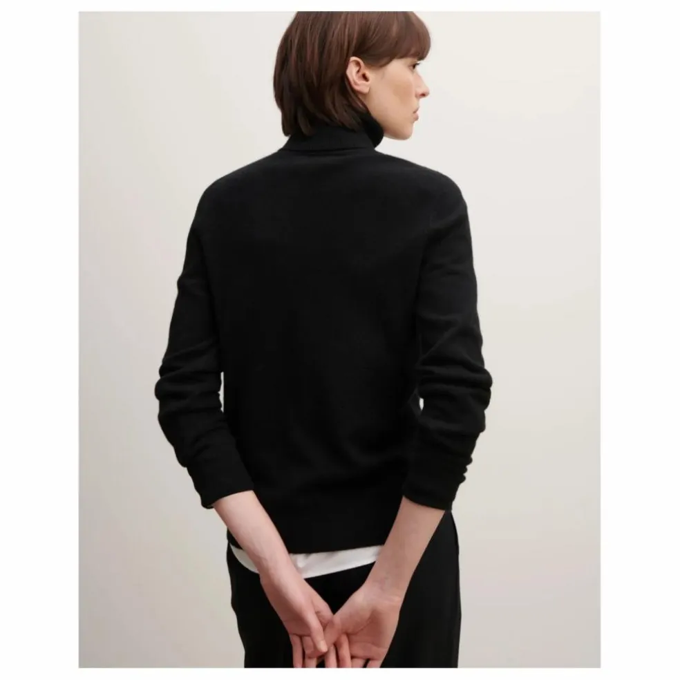 Pull Col Roulé Classique Cachemire | Gris anthracite