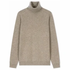 Pull Col Roulé Classique Cachemire | Beige