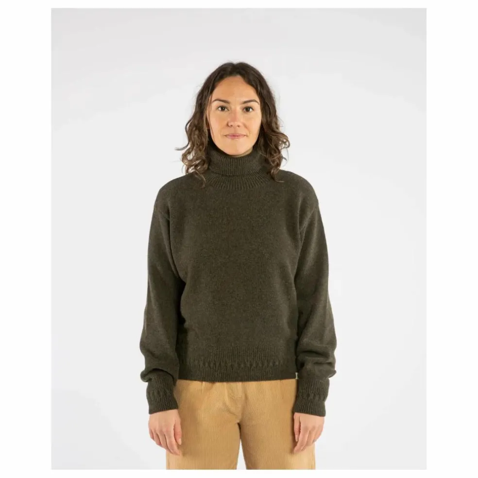 Pull Col Roulé Laine | Vert kaki