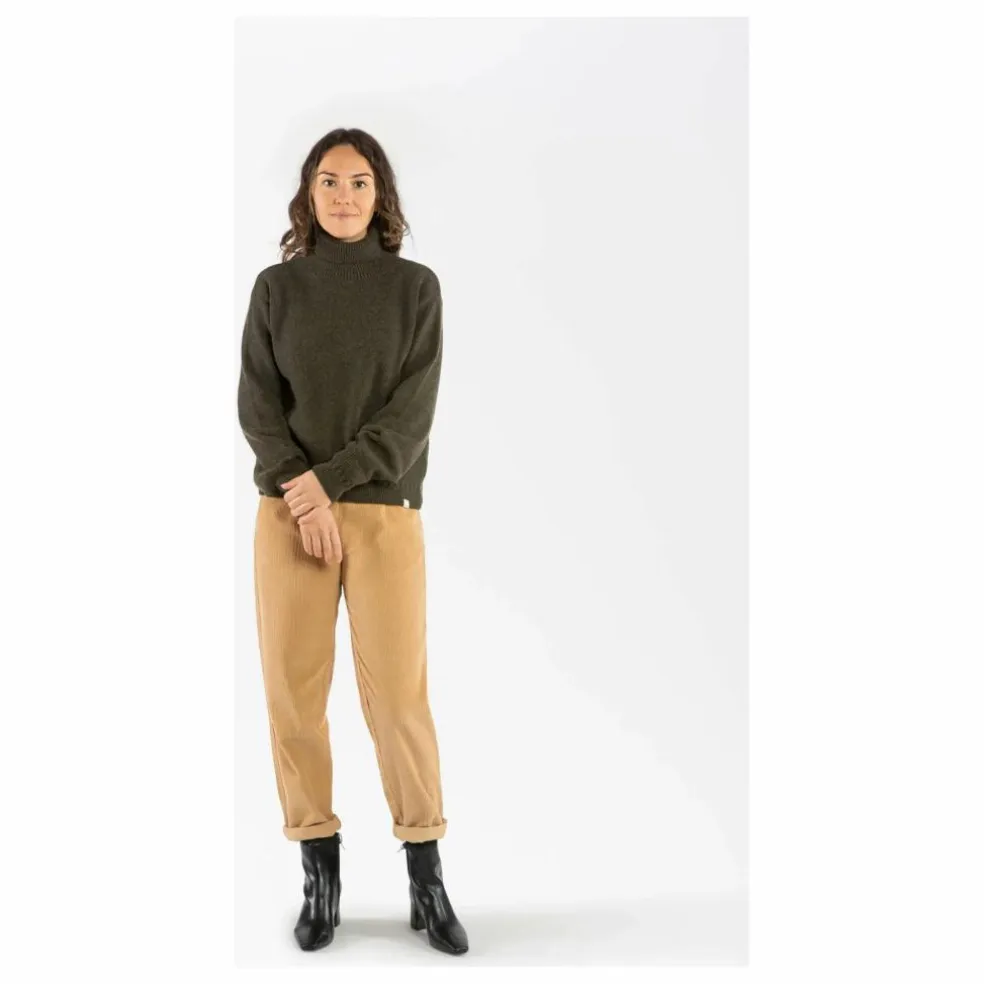 Pull Col Roulé Laine | Vert kaki