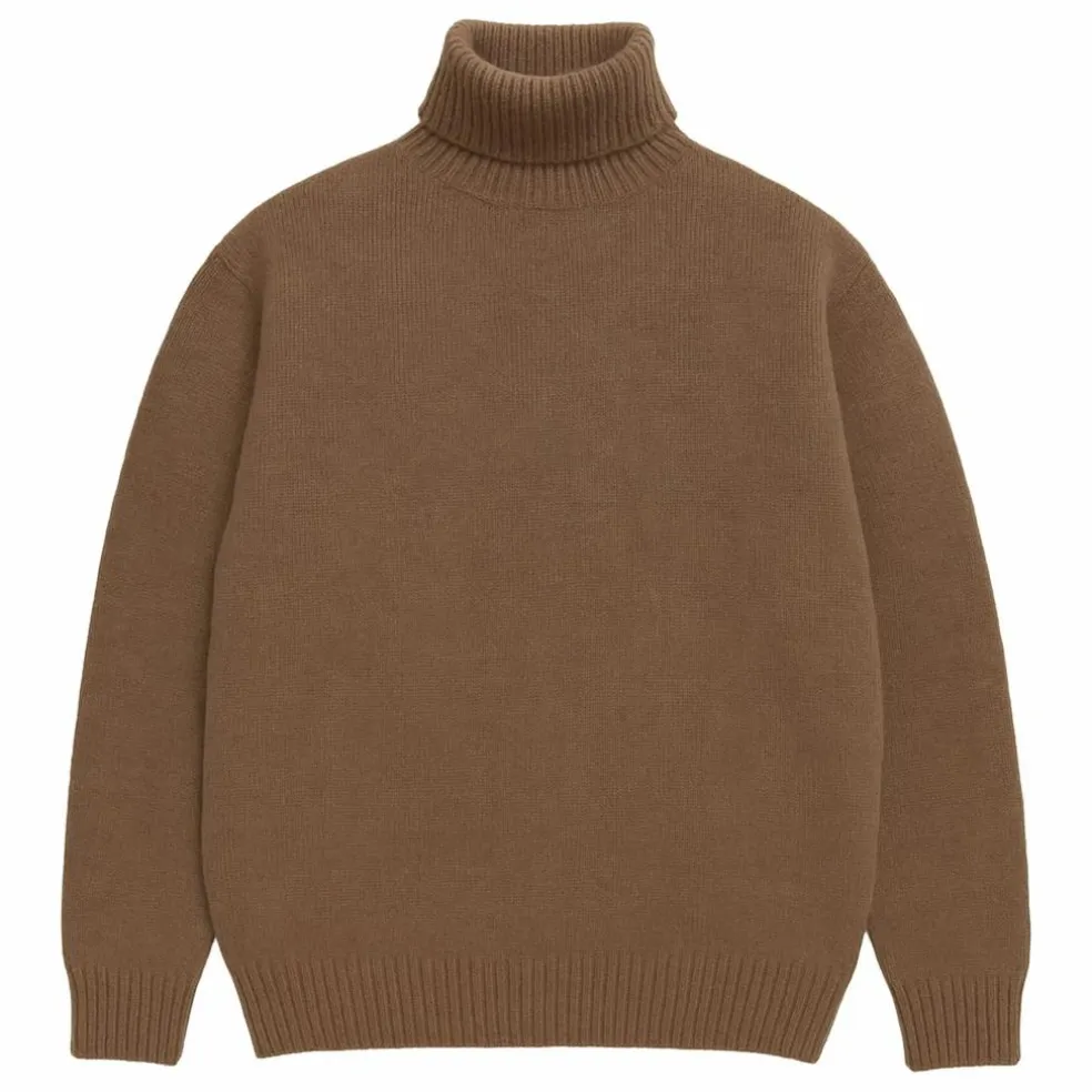 Pull Col Roulé Seamless Laine | Marron
