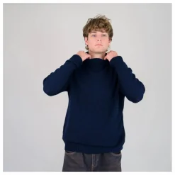 Pull Col Roulé Seamless Laine | Bleu marine
