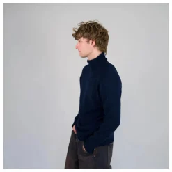 Pull Col Roulé Seamless Laine | Bleu marine