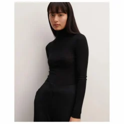 Pull Col Roulé Ultrafin Sans Couture Cachemire | Noir