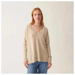 Pull Col V Ample Cachemire | Avoine