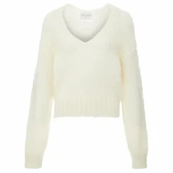 Pull Col V Mohair | Blanc