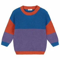 Pull Color Block Coton Bio | Corail